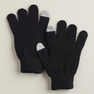 Solid Black Touch Screen Gloves