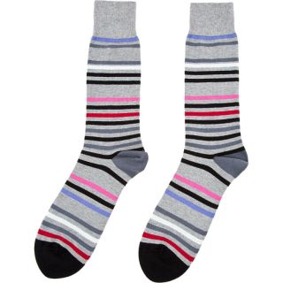 Paul Smith Grey Multicolor String Stripe Socks