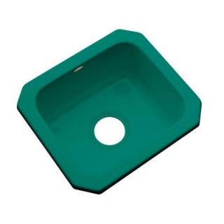 Thermocast Manchester Undermount Acrylic 16 in. 0 Hole Single Bowl Entertainment Sink in Verde 17042 UM
