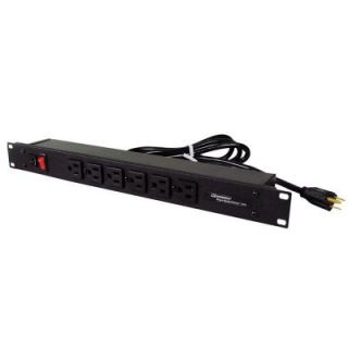 Wiremold 15 ft. 6 Outlet Rackmount Front Power Strip with Lighted On/Off Switch J60B2B