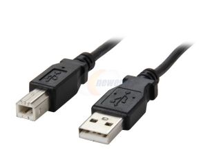 Nippon Labs Black 6 ft. USB cable A/male to B/male 6ft Model USB 6 AB BK 6 feet