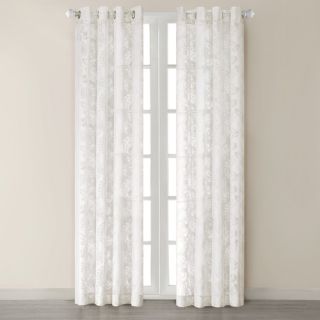 Madison Park Figaro Silk Grommet Window Single Curtain Panel
