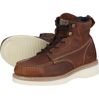 Gravel Gear 6in. Moc Toe Wedge Boot — Brown, Size 10  6in. Work Boots