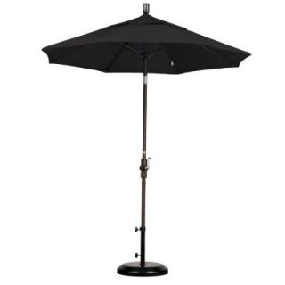 California Umbrella 7 1/2 ft. Fiberglass Collar Tilt Double Vented Patio Umbrella in Black Pacifica GSCUF758117 SA08