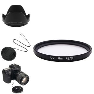 INSTEN Lens Hood/ Cap/ Filter/ Holder for Nikon D5100/ D3100/ 52 mm