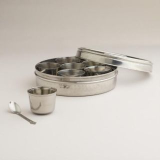 Hammered Stainless Steel Spice Box