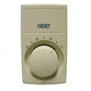 Cadet C611 25 Thermostat, 25A Single Pole Heat Only Anticipated Bimetal Wall Mount   Ivory
