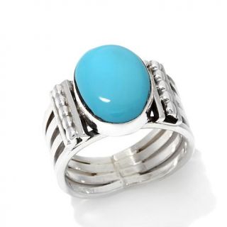 Chaco Canyon Southwest Oval Turquoise Sterling Silver Unisex Ring   7770004