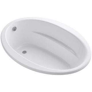 KOHLER Sunward 5 ft. End Drain Soaking Tub in White K 1163 S1 0