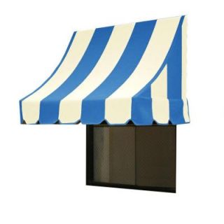 AWNTECH 6 ft. Nantucket Window/Entry Awning (56 in. H x 48 in. D) in. Bright Blue/White Stripe NT44 6BBW