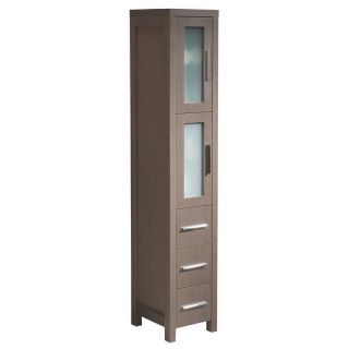 Fresca Torino Grey Oak Tall Bathroom Linen Side Cabinet