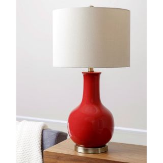 Safavieh Zoey Double Gourd 1 light Red Table Lamps (Set of 2)