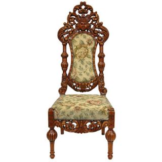 Oriental Furniture Queen Victoria Parlor Fabric Side Chair
