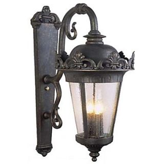 Melissa Parisian Elegance 4 Light Wall Lantern; Aged Silver