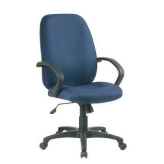 OFFICE STAR EX2654 225 Executive Highback Chair, Fabric, Navy