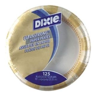 Dixie Heavyweight Coated Paper Plates, 10 1/8 in., Sage Design, 500 Per Case DIX SXP10SCDX