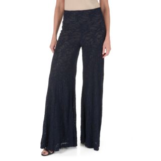 White Mark Womens Peacocks of a Feather Palazzo Pants