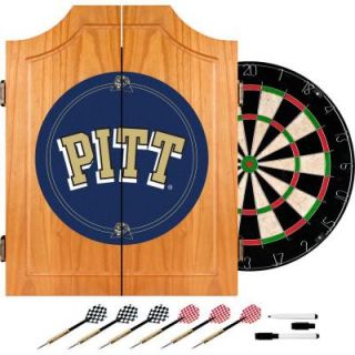 Trademark University of Pittsburgh Wood Finish Dart Cabinet Set CLC7000 PITT