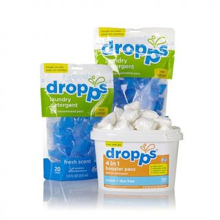 Dropps 62 count Laundry Detergent Pacs with 50 count Booster Pacs   Fresh Scent   7709103