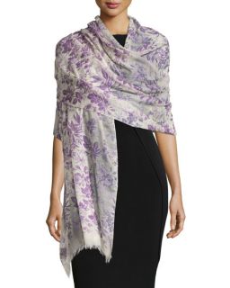 Gucci Lightweight Floral Herbarium Scarf