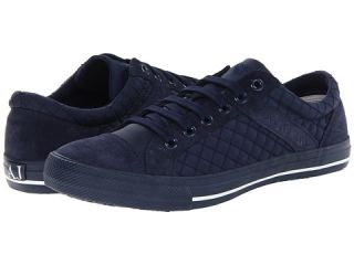 Armani Jeans Quilted Low Top Sneaker Blue