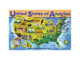 Melissa & Doug: USA Map  Wooden Jigsaw Puzzle