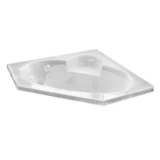 Universal Tubs Malachite Diamond Series 5 ft. Center Drain Whirlpool and Air Bath Tub in White HD6060SDLX
