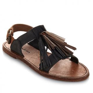 Diego Di Lucca "Barclay" Leather Sandal with Tassels   7958752