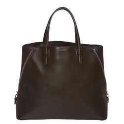 Tom Ford Chocolate Leather Side Zip Tote Bag  ™ Shopping