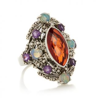 Nicky Butler Multigemstone and Ethiopian Opal Sterling Silver Marquise Ring   7912268