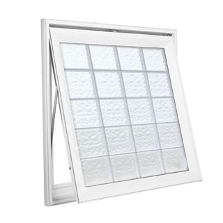 Hy Lite Design Single Vinyl Double Pane Tempered New Construction Awning Window (Rough Opening 45.5 in x 45.5 in; Actual 45 in x 45 in)