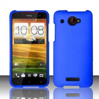 Insten Blue Rubberized Hard Cover Case For HTC Droid DNA 6435