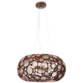 Varaluz Fascination 24 in W Hammered Ore Pendant Light with Shade