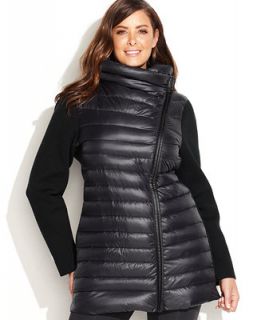 Calvin Klein Performance Plus Size Asymmetrical Puffer Jacket   Coats