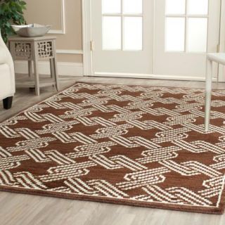 Safavieh Mosaic Vanessa Hand Knotted Wool & Viscose Area Rug, Brown and Cr&#232;me