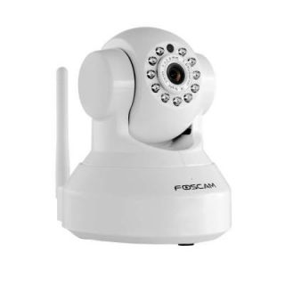 Foscam Plug and Play White Indoor Wireless IP Camera 1.0 Megapixel 720p H.264 Pan/Tilt FI9816PW