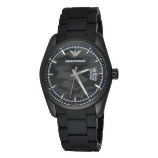 Armani Mens AR6052 Stainless Steel Sport Black Dial Watch