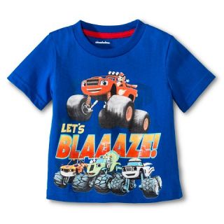Blaze and the Monster Machines Toddler Boys Lets Blaze Tee   Royal