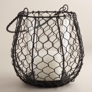 Metal Basket Weave Lantern