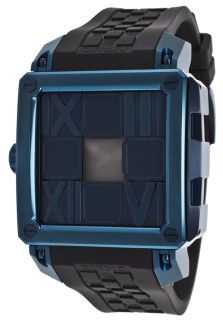 Men's Puzzle Automatic Black Silicone and Dial Blue Case