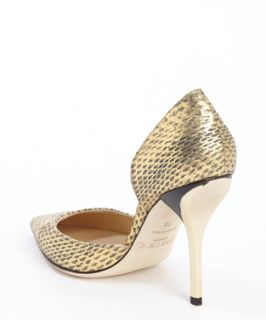 Jimmy Choo Gold Leather 'willis' Pointed Toe Pumps (344678201)