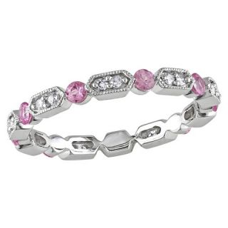 CT. T.W. Pink Sapphire and 1/6 CT. T.W. Diamond Eternity Ring in