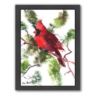 Red Cardinal Framed Painting Print by Americanflat