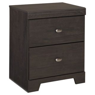 Shylyn Two Drawer Night Stand   Charcoal   Signature Design by Ashley