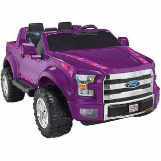 Fisher Price Power Wheels Girls' Ford F 150 12 Volt Battery Powered Ride On, Purple Camo