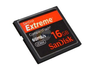 SanDisk Extreme 16GB Compact Flash (CF) Flash Card Model SDCFX 016G A61