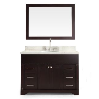 ARIEL Stafford Espresso Undermount Single Sink Asian Hardwood Bathroom Vanity with Quartz Top (Common 49 in x 22 in; Actual 49 in x 22 in)