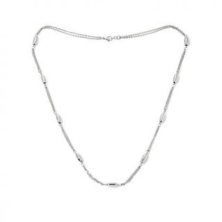 Stately Steel Double Cable Link 24" Stainless Steel Chain with Round Tube Stati   7746839