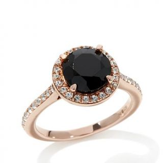 Rarities Fine Jewelry with Carol Brodie Rose Vermeil 3ct Black Spinel & Wh   7790006
