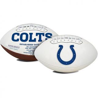 Officially Licensed NFL Full Sized White Panel Football with Autograph Pen by R   7600960